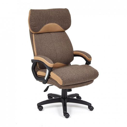 Кресло для руководителя "DUKE" (ткань) - Коричневый/Бронзовый (Mj190-7/TW-21)