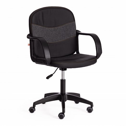 Кресло для геймеров "BAGGI PA" (кожзам/ткань) - Черный/Серый (36-6/207)