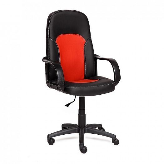 Кресло для офиса "PARMA" (кожзам) - Черный/Красный (36-6/36-161)