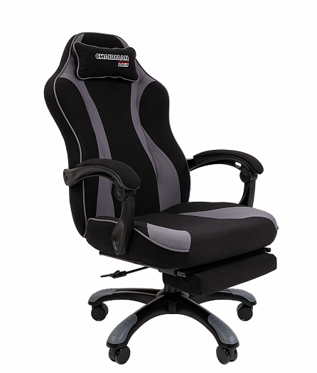 Игровое кресло "Chairman GAME 35" - Ткань стандарт 26-28 черный/Ткань стандарт 26-25 светло серый