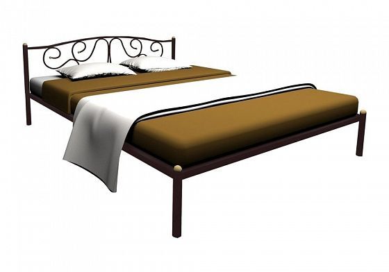 Кровать "Ангелина" 1200 мм (ламели) - Цвет: Коричневый