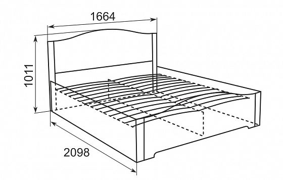 Кровать двойная на 1600 мм латы "Виктория" №5 - Схема