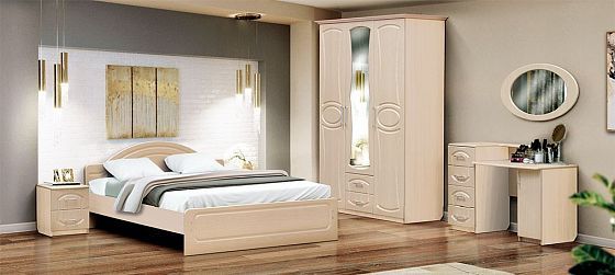 Набор мебели для спальни "Венеция 1" с кроватью 1600*2000 мм глянец - Набор мебели для спальни "Вене