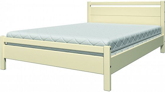 Кровать "Вероника-1" 900 мм (ламели) - Кровать "Вероника-1" 900 мм (ламели), Цвет: Слоновая кость