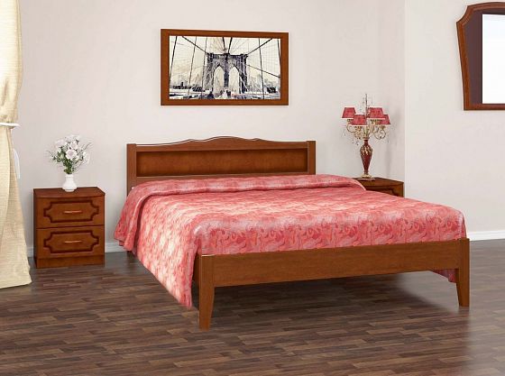 Кровать "Карина-7" 1600 мм (ламели) - Орех