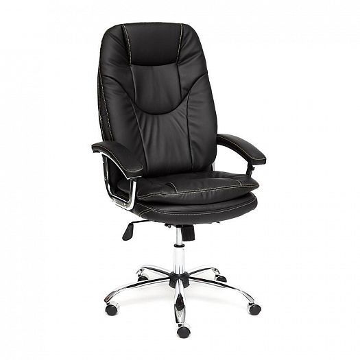 Кресло для офиса "SOFTY LUX " (кожзам) - Черный (36-6)