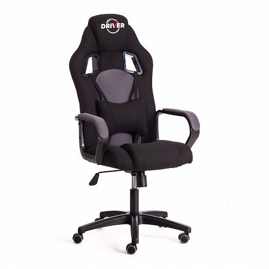 Кресло для геймеров "DRIVER (22)" (ткань) - Черный/Серый (2603/TW-12)