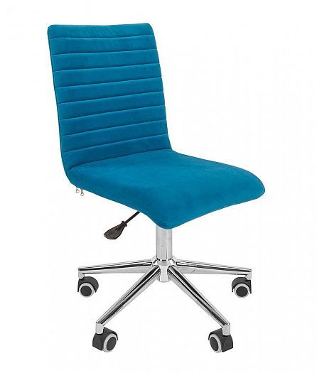 Кресло для офиса "Chairman 020" - Ткань велюр E-33 бирюзовый