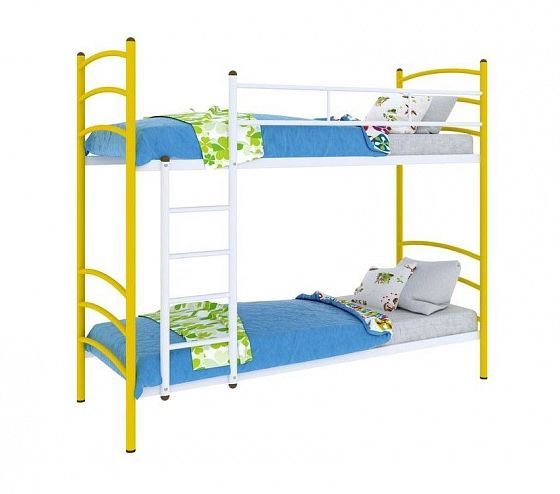 Кровать двухъярусная "Милана Duo" 800 мм Левая (ламели) - Цвет: Желтый