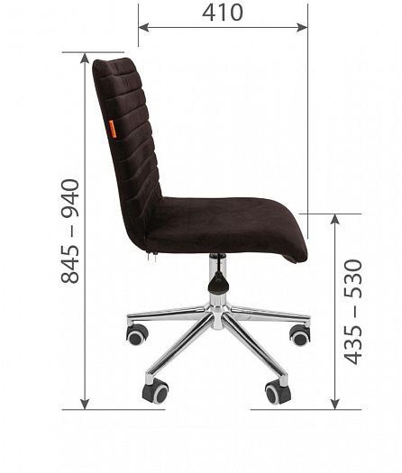 Кресло для офиса "Chairman 020" - размеры сбоку