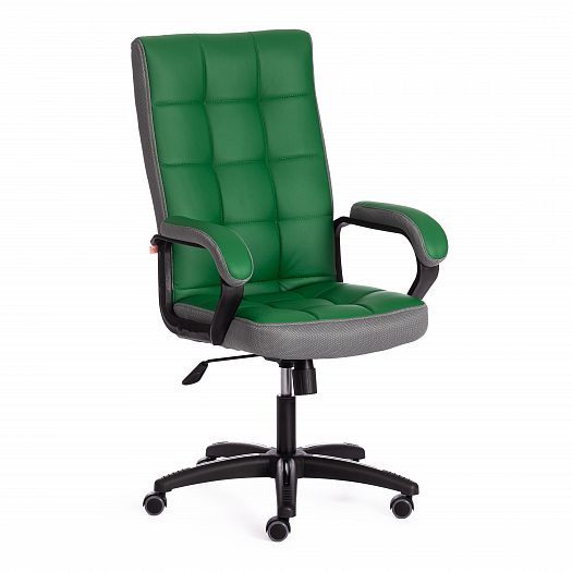 Кресло для геймеров "TRENDY (22)" (кожзам/ткань) - Зеленый/Серый (36-001/TW-12)