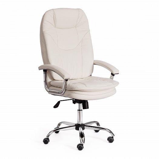 Кресло для офиса "SOFTY LUX " (кожзам) - Белый (36-01)