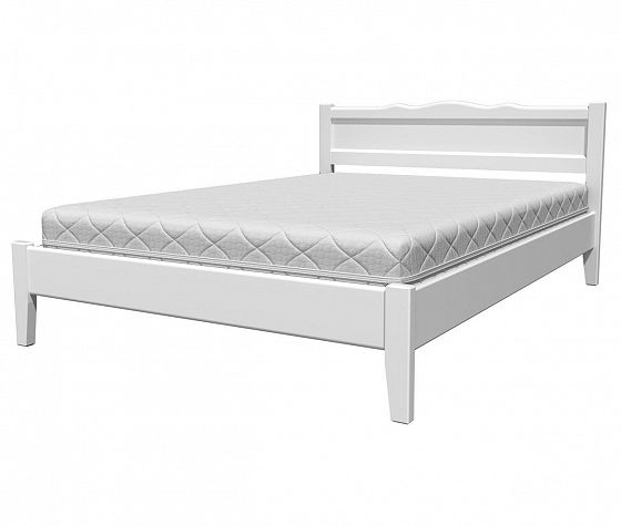 Кровать "Карина-7" 1600 мм (ламели) - Белый античный