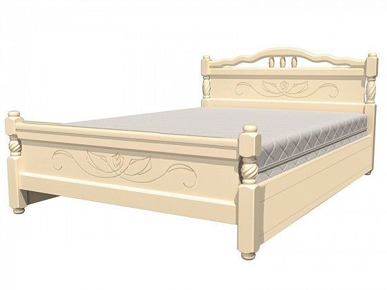 Кровать "Карина-5" 1200 мм (ламели) - Кровать "Карина-5" 1200 мм (ламели), Цвет: Слоновая кость