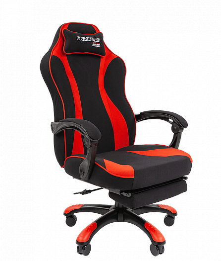 Игровое кресло "Chairman GAME 35" - Ткань стандарт 26-28 черный/Ткань стандарт 26-22 красный