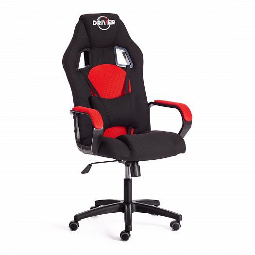 Кресло для геймеров "DRIVER (22)" (ткань) - Черный/Красный (2603/TW-08)
