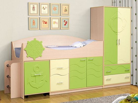 Набор мебели для детской комнаты "Юниор-12.1" глянец - Набор модульной мебели для детской комнаты "Ю