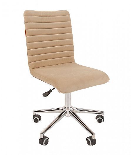 Кресло для офиса "Chairman 020" - Ткань велюр E-03 бежевый