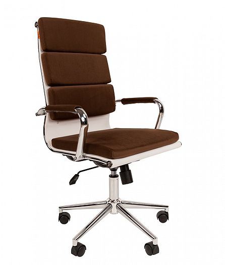 Кресло "Chairman 750 HOME" - Ткань велюр T-14 коричневый
