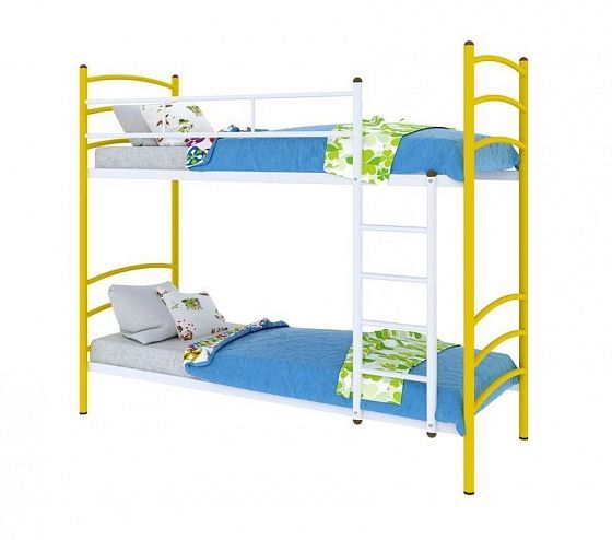 Кровать двухъярусная "Милана Duo" 800 мм Правая (ламели) - Цвет: Желтый