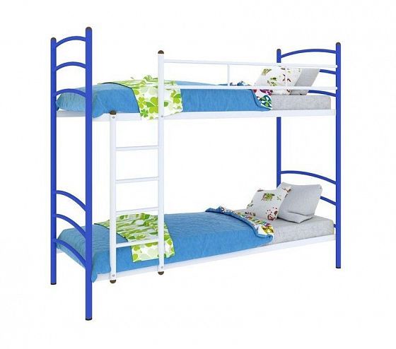 Кровать двухъярусная "Милана Duo" 800 мм Левая (ламели) - Цвет: Синий