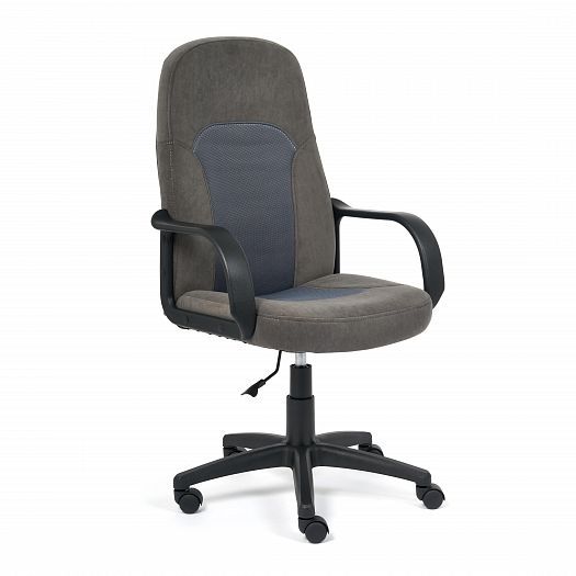 Кресло для офиса "PARMA" (флок/ткань) - Серый (29/TW-12)