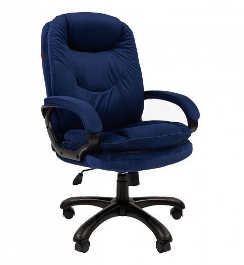 Кресло компьютерное "Chairman 668 HOME" - Цвет: Ткань велюр T-82 синий