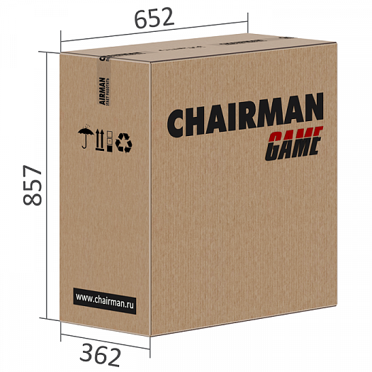 Игровое кресло "Chairman GAME 44" - размеры коробки
