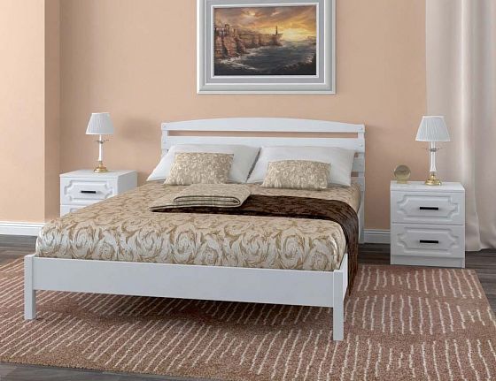 Кровать "Камелия-1" 900 мм (ламели) - Кровать "Камелия-1" 900 мм (ламели), Цвет: Белый античный