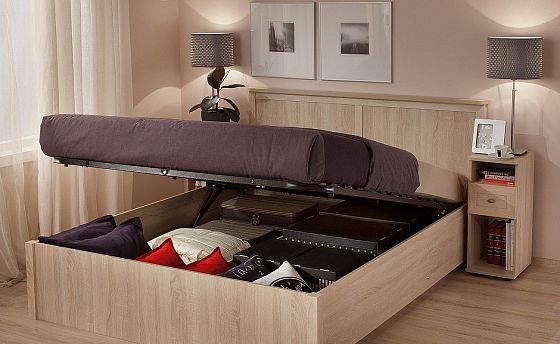 Кровать с подъемным механизмом (1800 мм) "Шерлок" №41.2 - Подъемная кровать Шерлок, цвет: Дуб Сонома