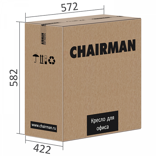 Кресло "Chairman 699V" - размеры коробки