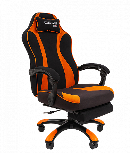 Игровое кресло "Chairman GAME 35" - Ткань стандарт 26-28 черный/Ткань стандарт 26-24 оранжевый