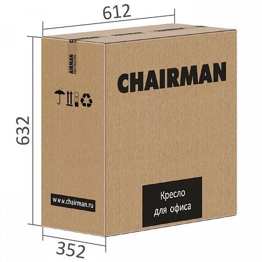 Кресло "Chairman 698 white" - размеры коробки