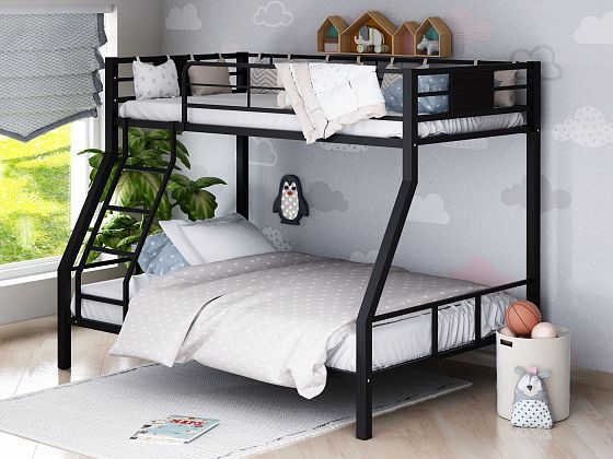 Кровать двухъярусная "Гранада-1" - В интерьере, цвет: Черный