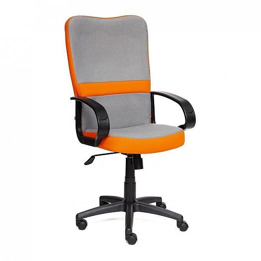 Кресло для офиса "СН757" (ткань) - Серый/Оранжевый (С27/С23)