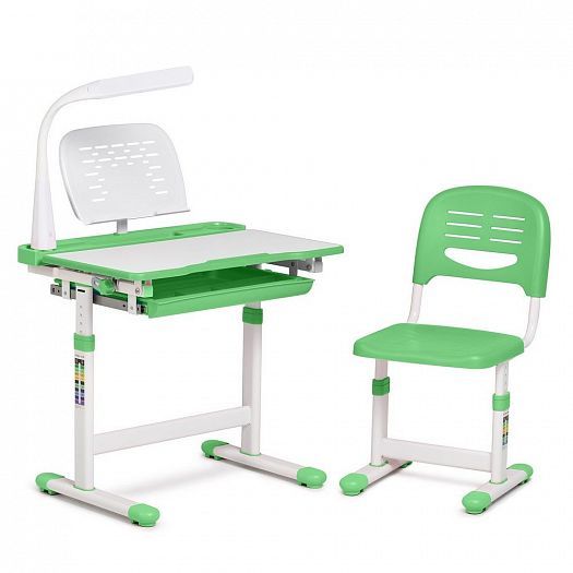 Комплект с партой и стулом "Cantare" - С аксессуарами, цвет: Зеленый