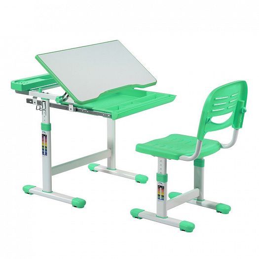 Комплект с партой и стулом "Cantare" - Цвет: Зеленый