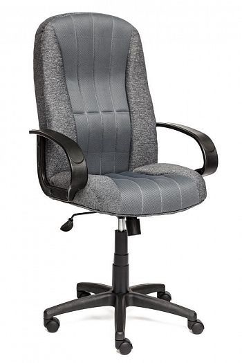 Кресло для офиса "СН833" (ткань/сетка) - Серый/Серый (207/TW-12)