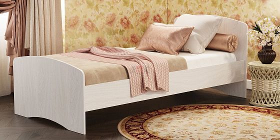 Кровать-4 "Фант" с двумя фигурными спинками 800*1900 - В интерьере, цвет: Ясень Анкор светлый