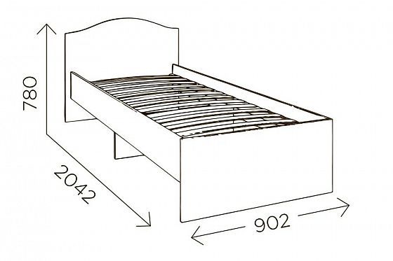 Кровать "Доминик" М9 800*2000 мм - Размеры