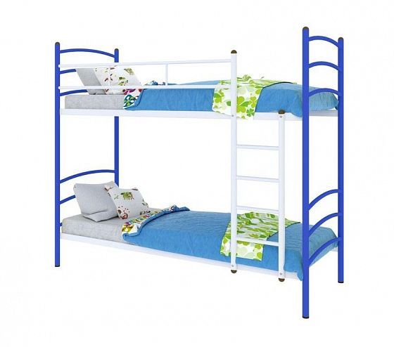 Кровать двухъярусная "Милана Duo" 800 мм Правая (ламели) - Цвет: Синий