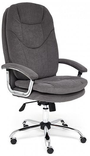 Кресло для офиса "SOFTY LUX " (флок) - Серый (29)