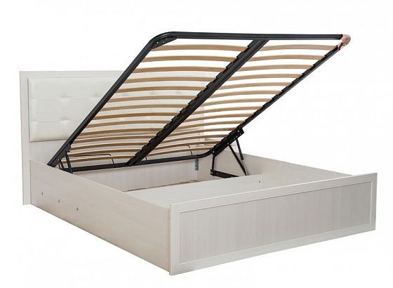 Кровать двойная на 1400 мм с подъемным механизмом "Ника-Люкс" №537 Цвет: Бодега светлый