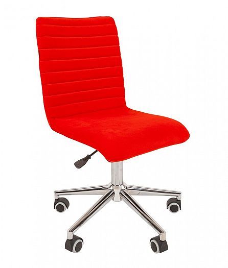 Кресло для офиса "Chairman 020" - Ткань велюр E-28 красный