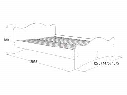 Кровать-5 "Фант" двойная 1600*2000 мм