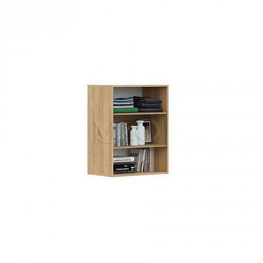 Шкаф навесной со стеклом "Аванта" ШНСт-700 - Наполнение, цвет: Дуб Сонома/Белый глянец