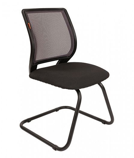 Кресло "Chairman 699V" - Сетчатый акрил TW-04 серый/Ткань TW-11 черный