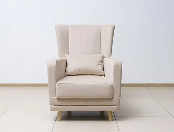 Кресло интерьерное - Кресло интерьерное, Newtone Light Beige (микровелюр), вид спереди