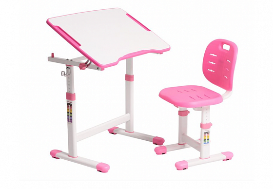 Парта и стул "Lupin WP" Цвет: Розовый