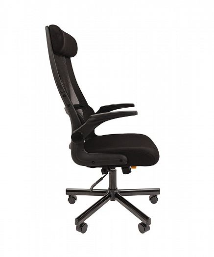 Кресло "Chairman 575" - Вид сбоку, цвет: Сетка TW-01(черный)/Ткань TW 11